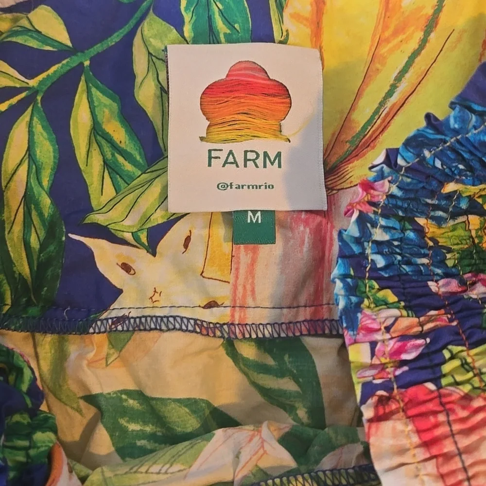 Farm Rio Tiered Mini Dress Sz M - Picture 8 of 14